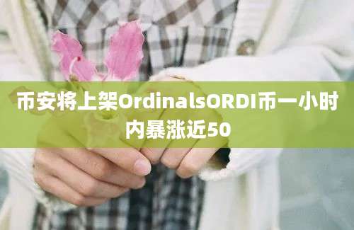 币安将上架OrdinalsORDI币一小时内暴涨近50