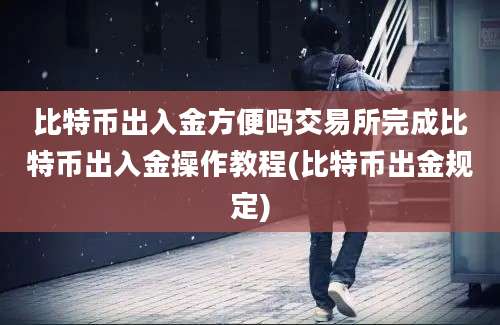 比特币出入金方便吗交易所完成比特币出入金操作教程(比特币出金规定)