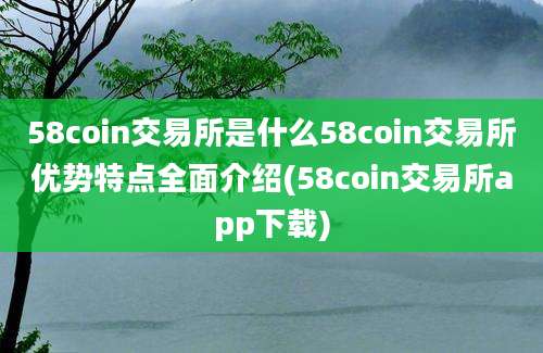 58coin交易所是什么58coin交易所优势特点全面介绍(58coin交易所app下载)