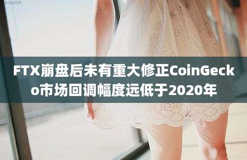 FTX崩盘后未有重大修正CoinGecko市场回调幅度远低于2020年