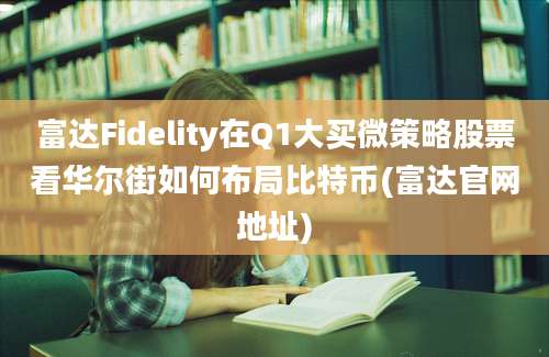 富达Fidelity在Q1大买微策略股票看华尔街如何布局比特币(富达官网地址)