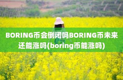 BORING币会倒闭吗BORING币未来还能涨吗(boring币能涨吗)