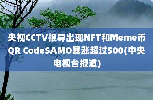 央视CCTV报导出现NFT和Meme币QR CodeSAMO暴涨超过500(中央电视台报道)