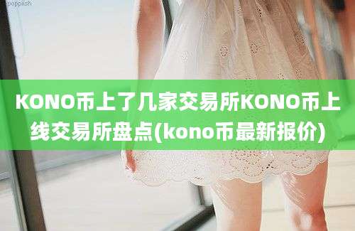 KONO币上了几家交易所KONO币上线交易所盘点(kono币最新报价)