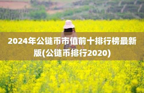 2024年公链币市值前十排行榜最新版(公链币排行2020)