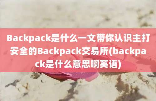 Backpack是什么一文带你认识主打安全的Backpack交易所(backpack是什么意思啊英语)