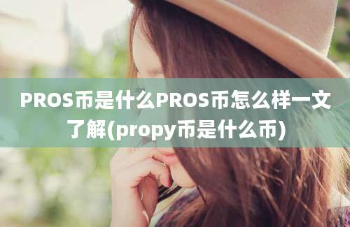 PROS币是什么PROS币怎么样一文了解(propy币是什么币)