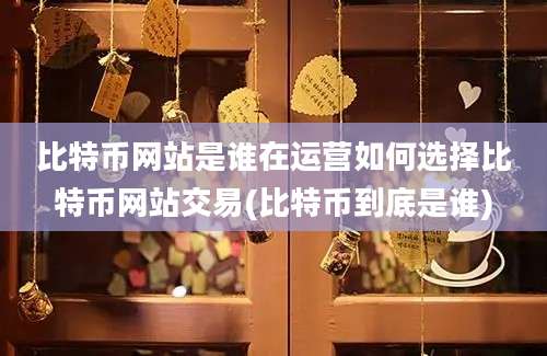 比特币网站是谁在运营如何选择比特币网站交易(比特币到底是谁)