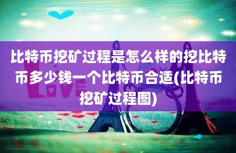 比特币挖矿过程是怎么样的挖比特币多少钱一个比特币合适(比特币挖矿过程图)