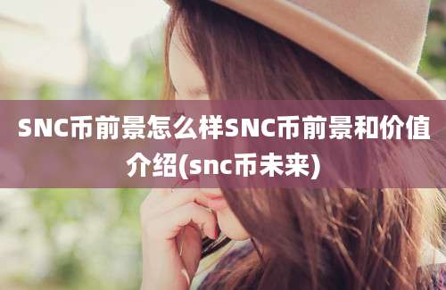 SNC币前景怎么样SNC币前景和价值介绍(snc币未来)