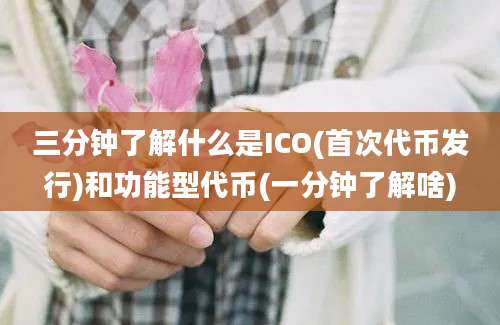 三分钟了解什么是ICO(首次代币发行)和功能型代币(一分钟了解啥)