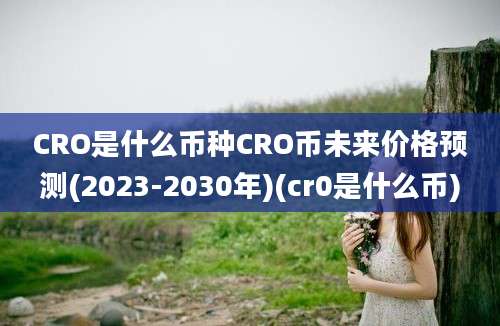 CRO是什么币种CRO币未来价格预测(2023-2030年)(cr0是什么币)