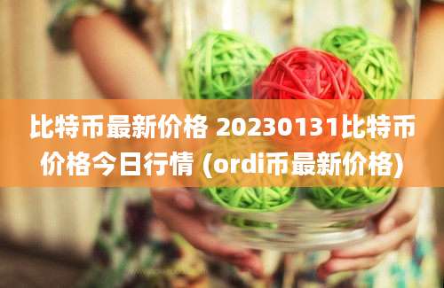 比特币最新价格 20230131比特币价格今日行情 (ordi币最新价格)