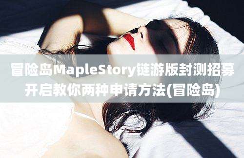 冒险岛MapleStory链游版封测招募开启教你两种申请方法(冒险岛)