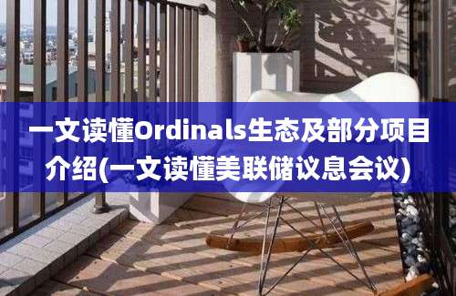 一文读懂Ordinals生态及部分项目介绍(一文读懂美联储议息会议)