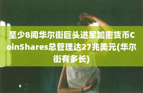 至少8间华尔街巨头进军加密货币CoinShares总管理达27兆美元(华尔街有多长)