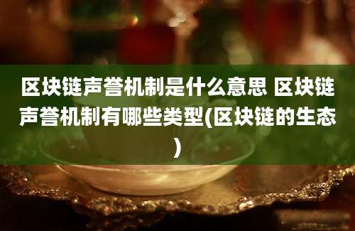 区块链声誉机制是什么意思 区块链声誉机制有哪些类型(区块链的生态)