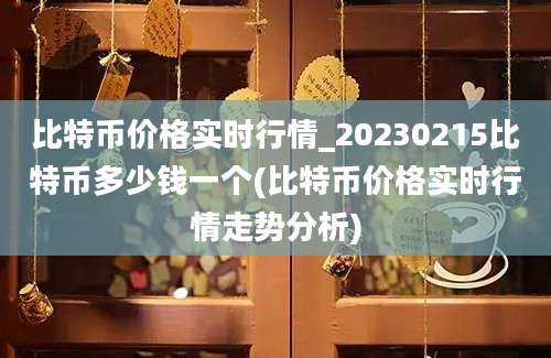 比特币价格实时行情_20230215比特币多少钱一个(比特币价格实时行情走势分析)