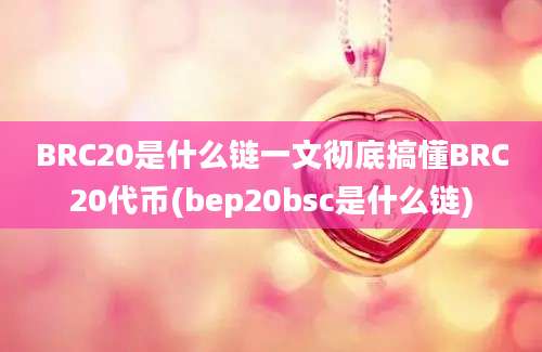 BRC20是什么链一文彻底搞懂BRC20代币(bep20bsc是什么链)