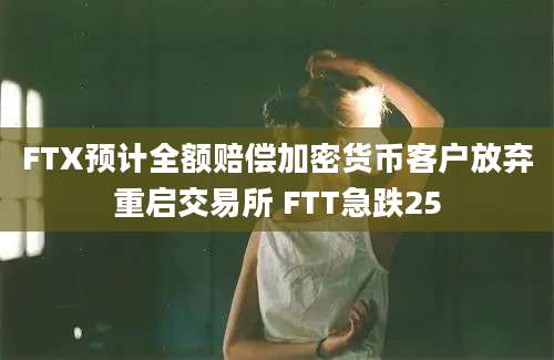 FTX预计全额赔偿加密货币客户放弃重启交易所 FTT急跌25