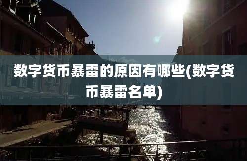 数字货币暴雷的原因有哪些(数字货币暴雷名单)