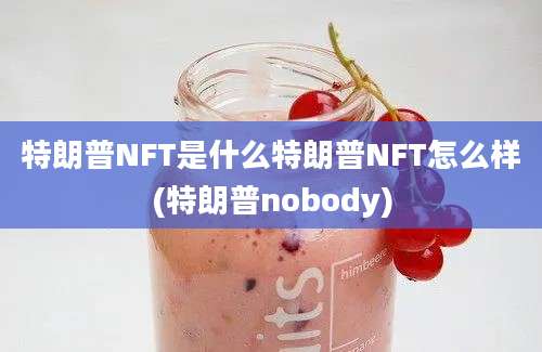 特朗普NFT是什么特朗普NFT怎么样(特朗普nobody)