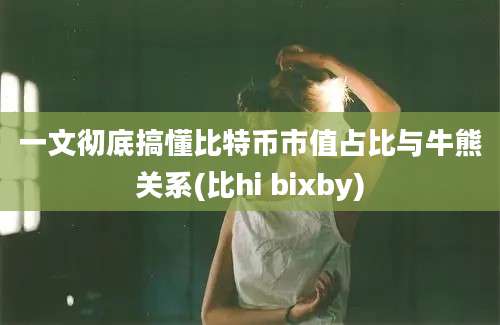 一文彻底搞懂比特币市值占比与牛熊关系(比hi bixby)