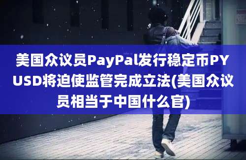 美国众议员PayPal发行稳定币PYUSD将迫使监管完成立法(美国众议员相当于中国什么官)