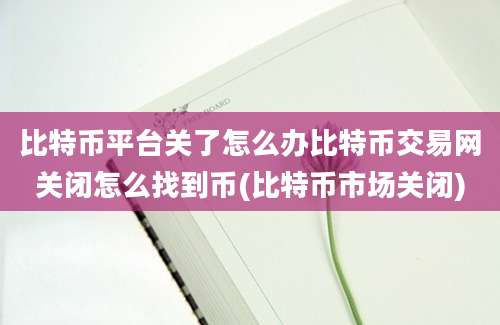 比特币平台关了怎么办比特币交易网关闭怎么找到币(比特币市场关闭)