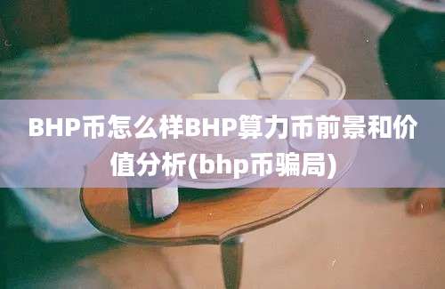 BHP币怎么样BHP算力币前景和价值分析(bhp币骗局)