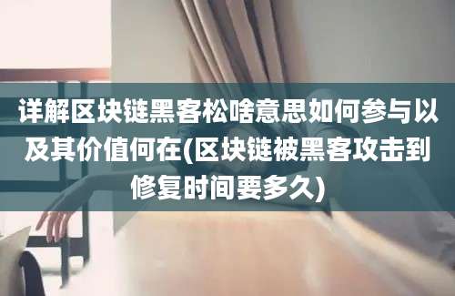 详解区块链黑客松啥意思如何参与以及其价值何在(区块链被黑客攻击到修复时间要多久)