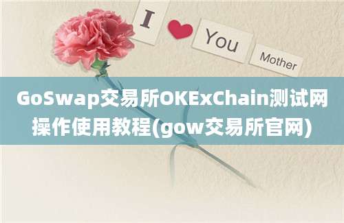 GoSwap交易所OKExChain测试网操作使用教程(gow交易所官网)