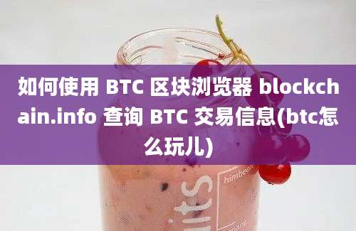 如何使用 BTC 区块浏览器 blockchain.info 查询 BTC 交易信息(btc怎么玩儿)