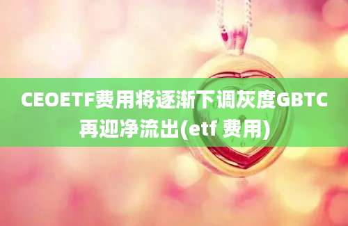 CEOETF费用将逐渐下调灰度GBTC再迎净流出(etf 费用)