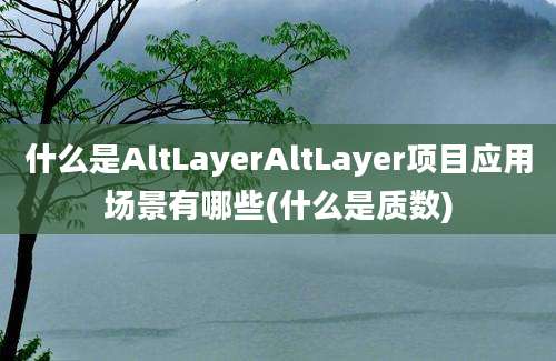 什么是AltLayerAltLayer项目应用场景有哪些(什么是质数)