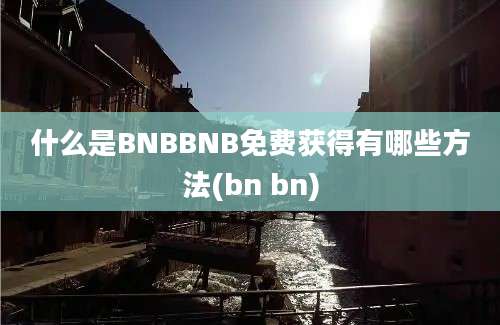 什么是BNBBNB免费获得有哪些方法(bn bn)