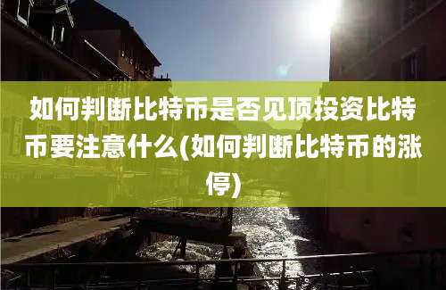 如何判断比特币是否见顶投资比特币要注意什么(如何判断比特币的涨停)