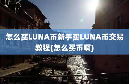 怎么买LUNA币新手买LUNA币交易教程(怎么买币啊)