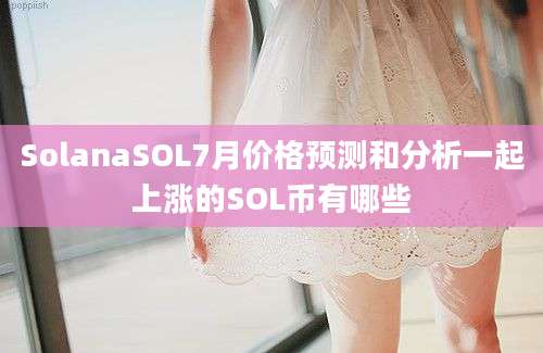 SolanaSOL7月价格预测和分析一起上涨的SOL币有哪些