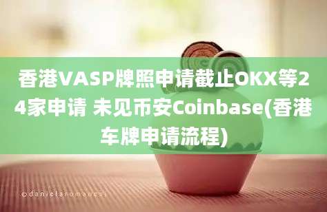 香港VASP牌照申请截止OKX等24家申请 未见币安Coinbase(香港车牌申请流程)