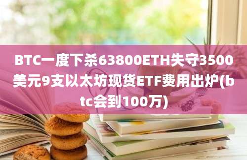 BTC一度下杀63800ETH失守3500美元9支以太坊现货ETF费用出炉(btc会到100万)