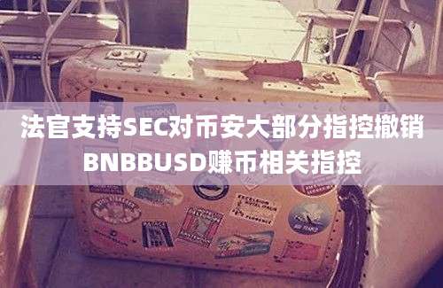 法官支持SEC对币安大部分指控撤销BNBBUSD赚币相关指控