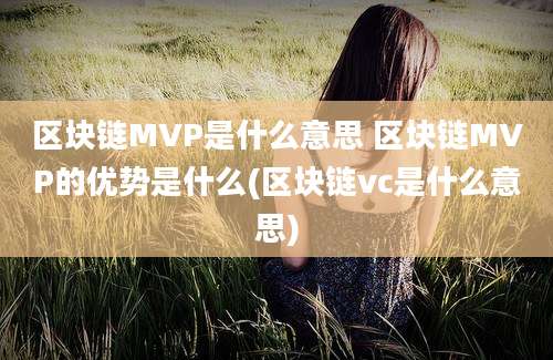 区块链MVP是什么意思 区块链MVP的优势是什么(区块链vc是什么意思)