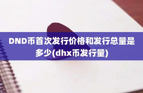 DND币首次发行价格和发行总量是多少(dhx币发行量)