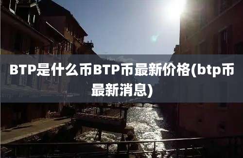 BTP是什么币BTP币最新价格(btp币最新消息)