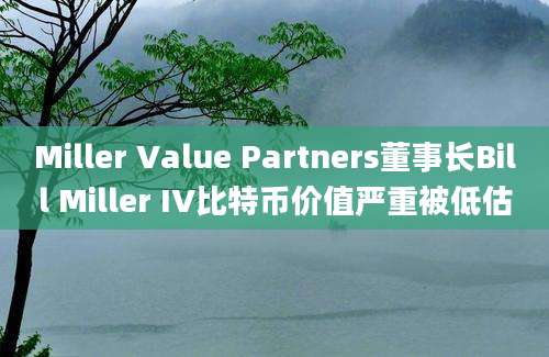 Miller Value Partners董事长Bill Miller IV比特币价值严重被低估