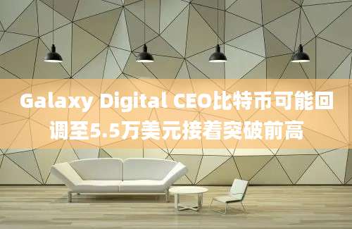 Galaxy Digital CEO比特币可能回调至5.5万美元接着突破前高