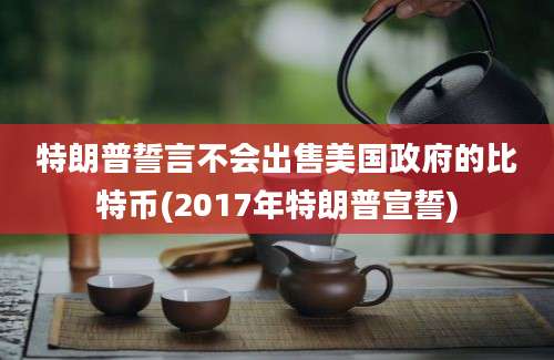 特朗普誓言不会出售美国政府的比特币(2017年特朗普宣誓)