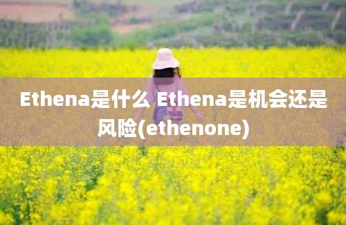 Ethena是什么 Ethena是机会还是风险(ethenone)