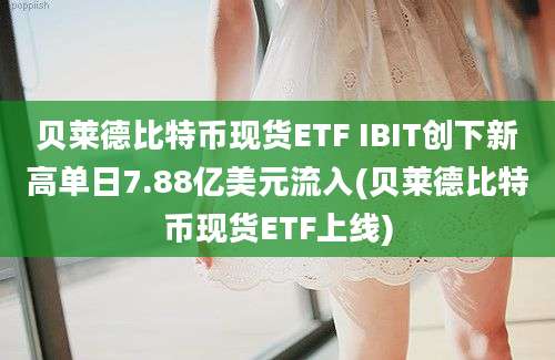 贝莱德比特币现货ETF IBIT创下新高单日7.88亿美元流入(贝莱德比特币现货ETF上线)